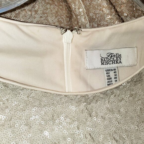 Badgley Mischka Sequin Ombre Party Dress - Picture 5 of 8